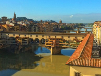 Arno River & Ponte Vecchio from the Uffizi, Florence-11-7-13