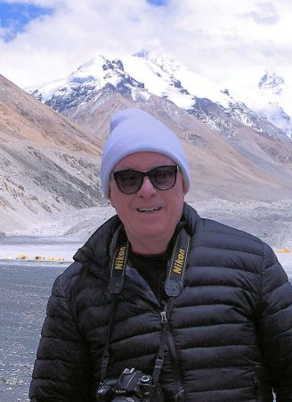 Bob at highest point at Everest Base Camp - ca 17,200 feet-cropped