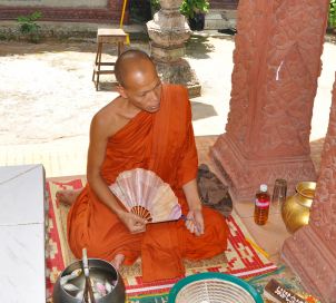 Buddhist monk, Phnom Kulen - 5-30-12