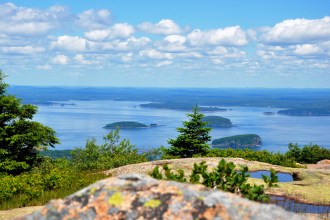 Porcupine Islands from Cadillac Mountain, Acadia NP, Maine - 27 June 2011