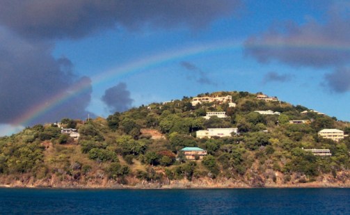 Rainbow over Cruz Bay St John